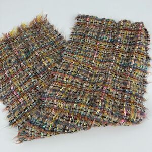 Nordstrom Multicolor Bouclé Tweed Fringe Scarf – 56” x 8.5”